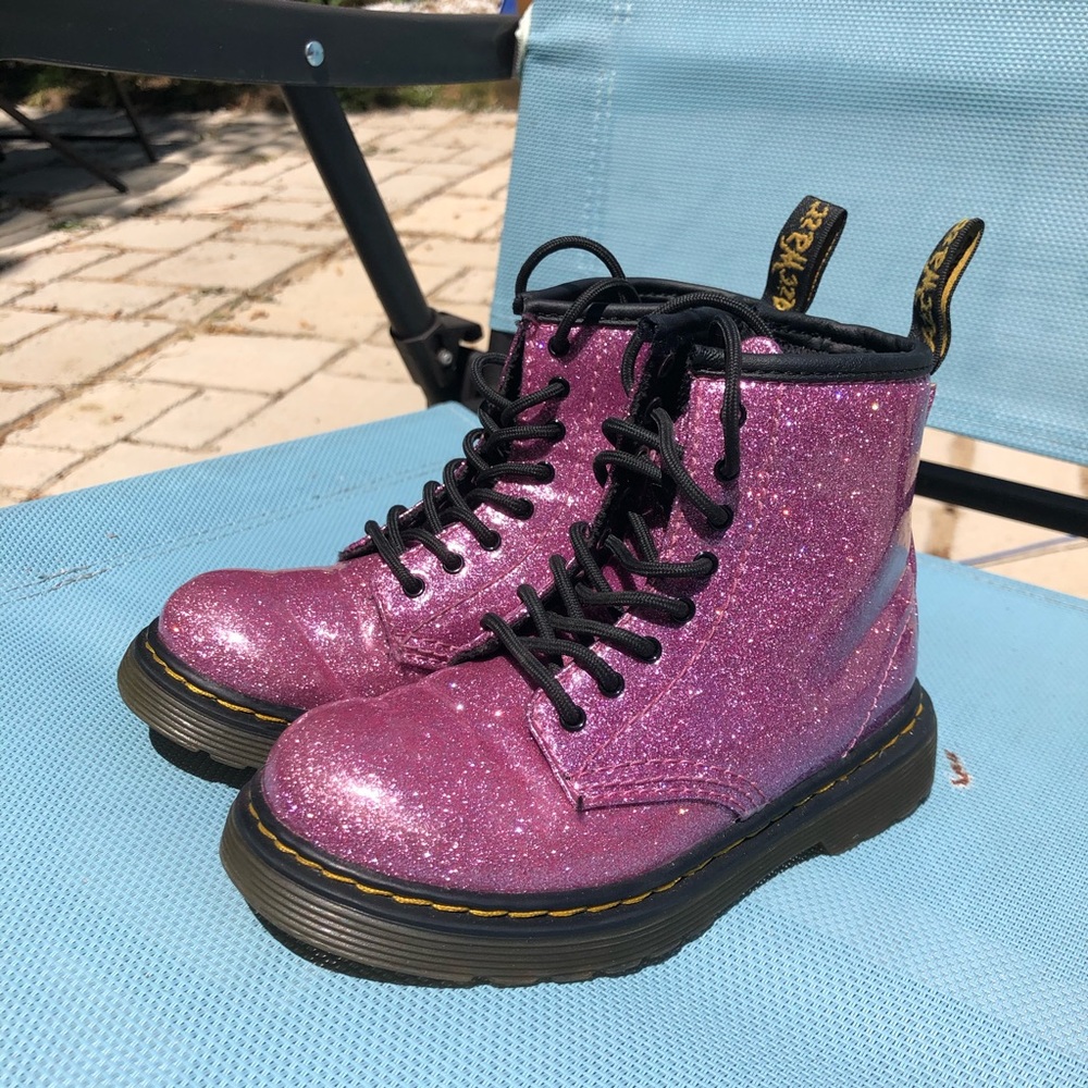 Dr. Marten Kids Pink Glitter Shoes